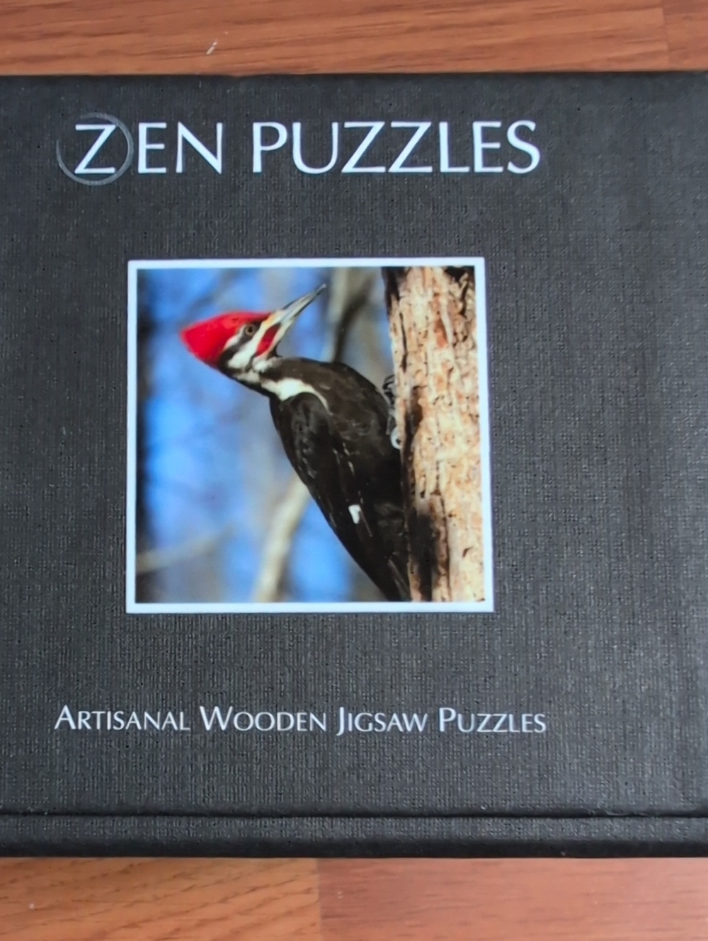 Black Woodpecker Jigsaw Puzzle - Black with Red Accent